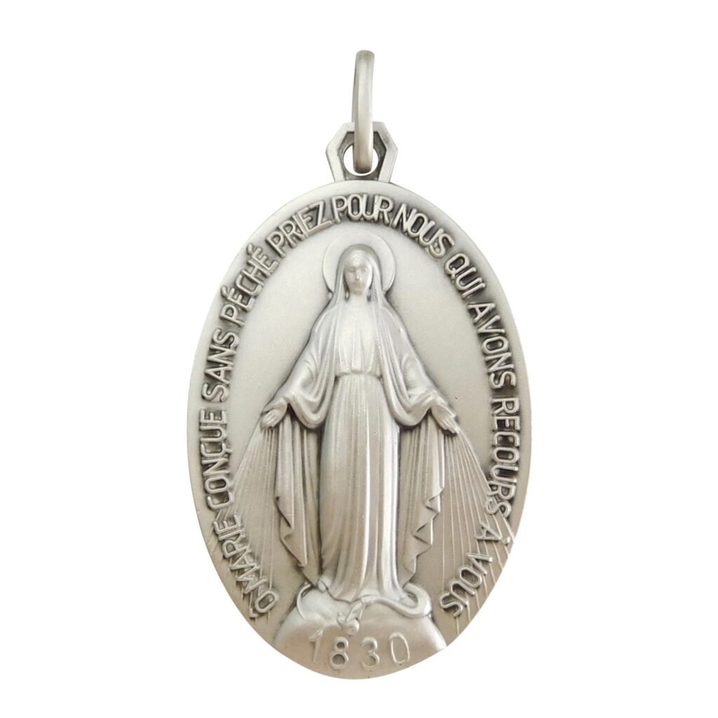 悲しみの聖母マリア アンティーク メダイ - キリスト教聖品